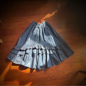 Hunter’r Run Midi Skirt with Ruffled Tiers